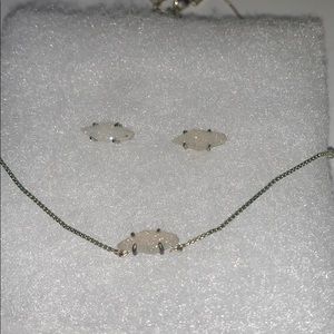 Kendra Scott Drusy Matching Necklace and Earrings